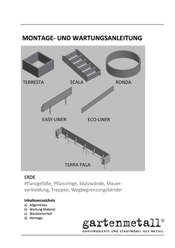 Montage- und Wartungsanleitung ERDE
