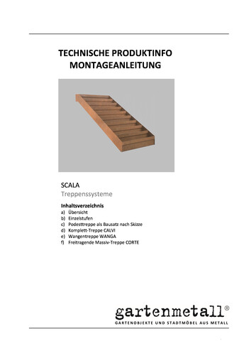 Montageanleitung und Wartungsanleitung SCALA Treppenssysteme