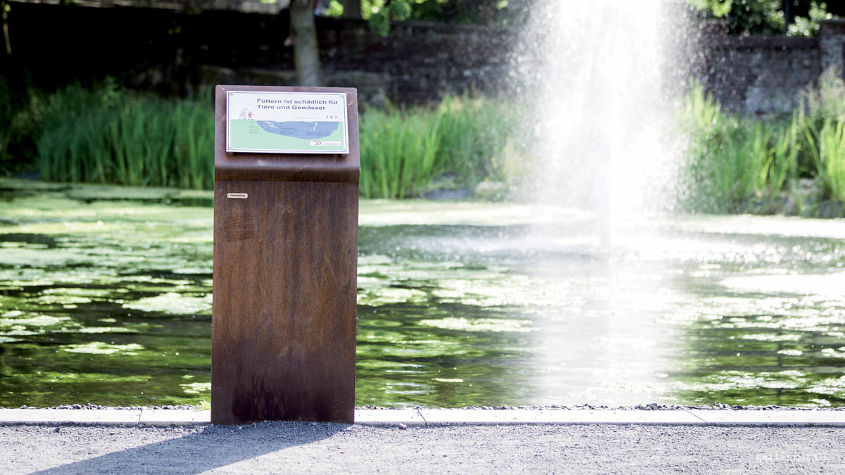 Infostele Erfurt aus Cortenstahl