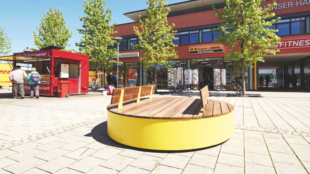 Sitz- und Liegeinsel Rügen mit Rückenlehnen, farbbeschichtet
