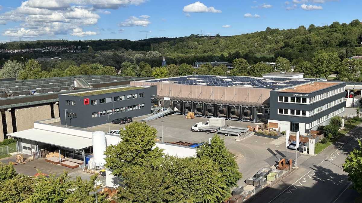 Verwaltungsgebäude und Produktion von Gartenmetall in Nürtingen