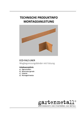 Technische Produktinfo ECO-FALZ-LINER