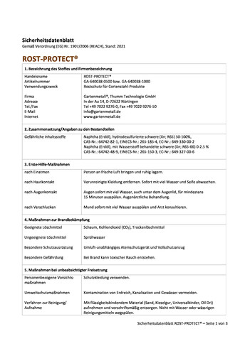 Sicherheitsdatenblatt ROST-PROTECT