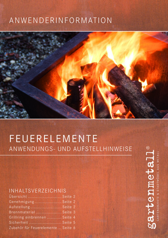 Anwenderinformation FEUERELEMENTE