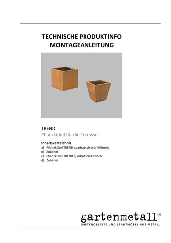 Produktinfo TREND Pflanzkuebel