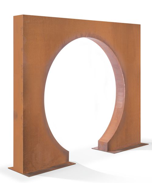 Flächentor ARCO aus Cortenstahl, Breite 2.700 mm