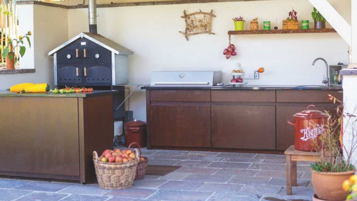 Gartenküche ELBA mit zusätzlichem Pizzaofen