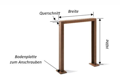 Fahrradparker FREIBURG zum Anschrauben