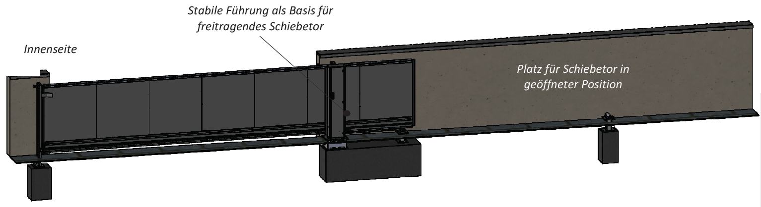 Schiebetor PORTA PROTECT von der Hofseite