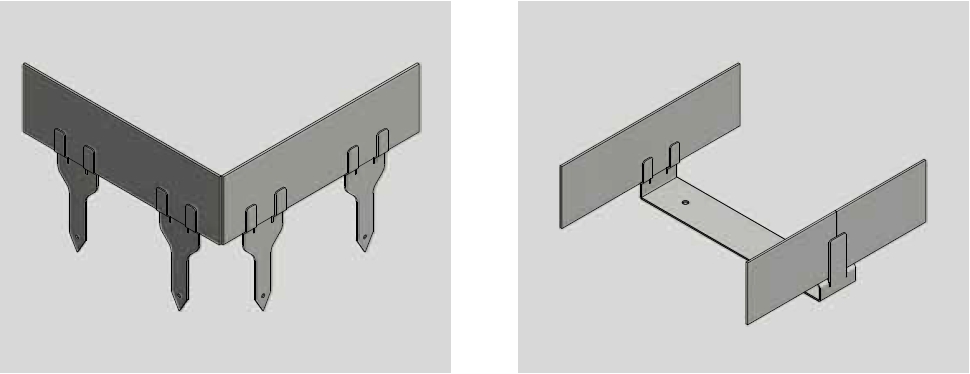 ECO-LINER Wegbegrenzunsgbänder: Ecke und Parallele