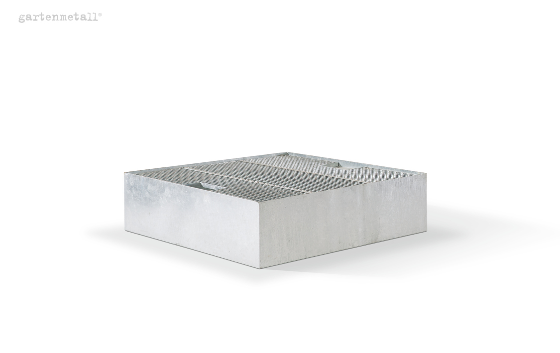 Wassersammelgefäß für Wasservorhang AQUA RAIN 400x1.460x1.460 mm