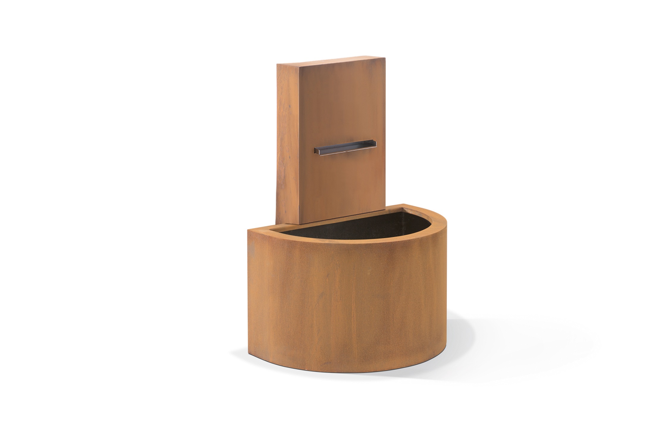 Set Wassertrog AQUA LINEA HALBRUND 800 mit Wasserwand 500