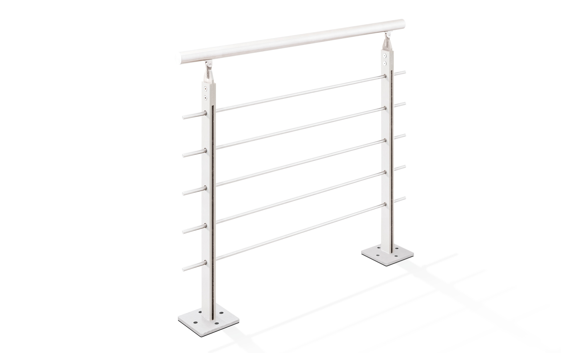 Geländer LAVAL mit 5x Querstäbe und Flachpfosten