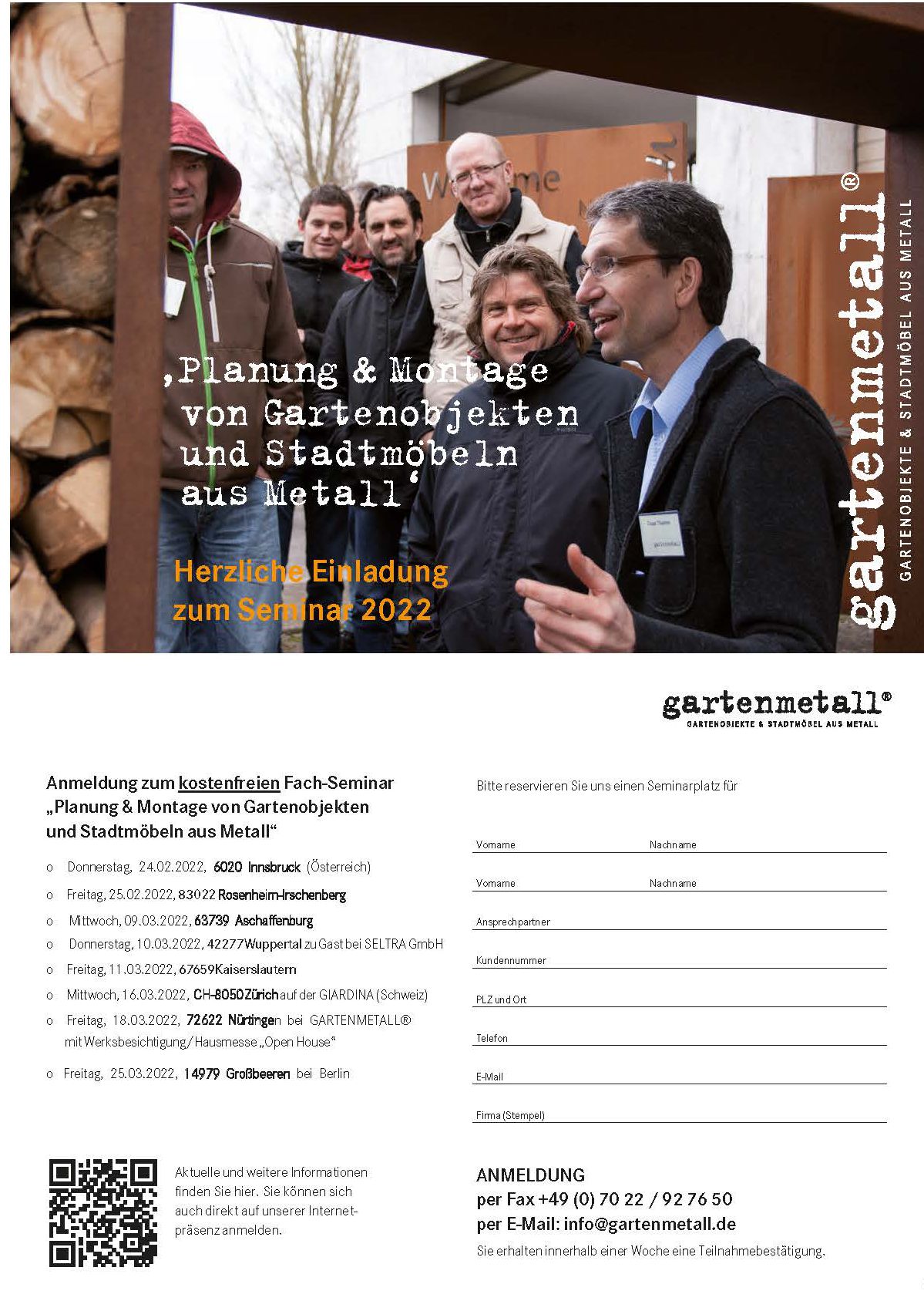The seminar dates and locations for 2023 are fixed - register now!