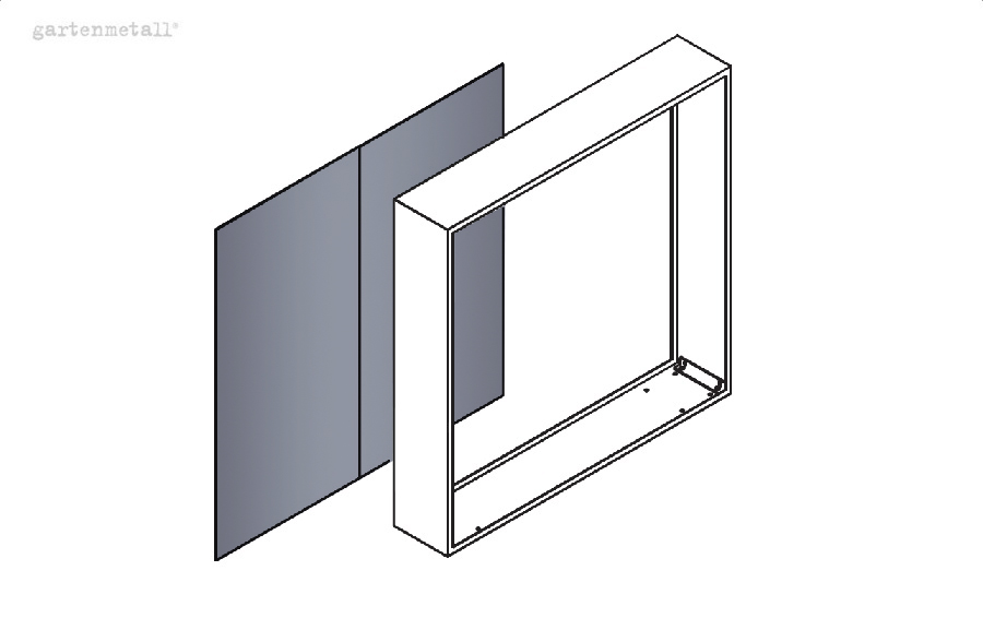 Back panel for privacy screen LIGNA 1800x1800mm