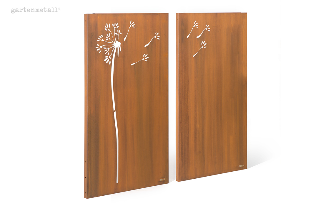 Motivwand VISTA "PUSTEBLUMEN-DUO" 2x 1.800x1.000x50 mm