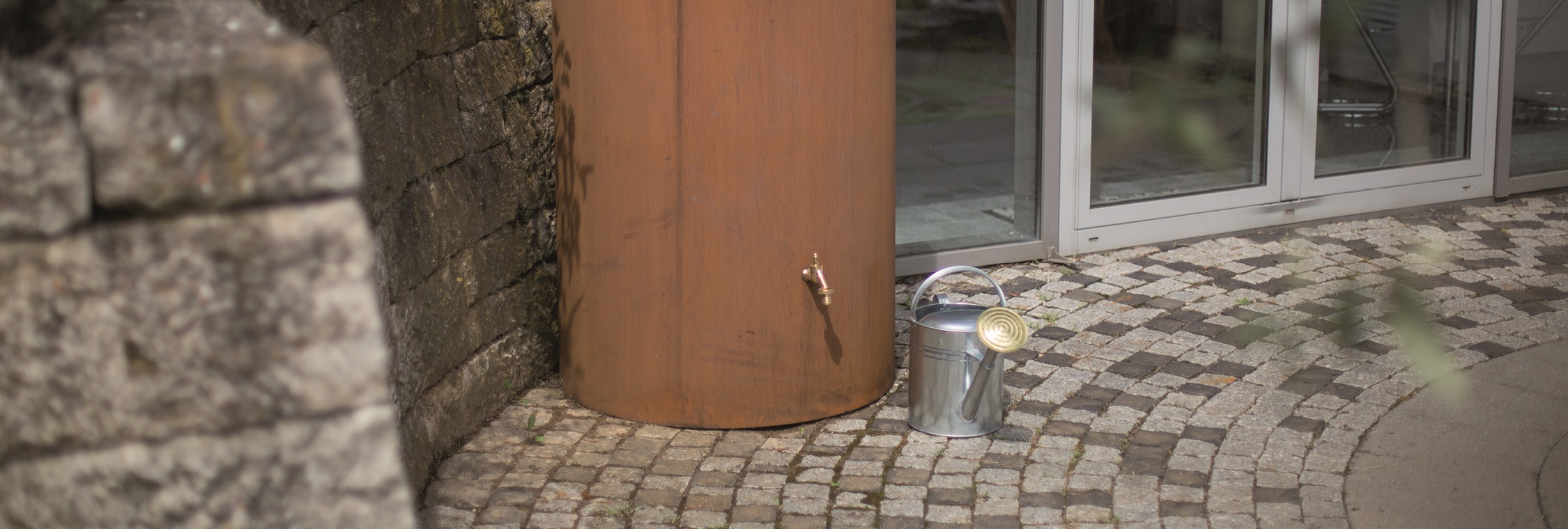 Regentonne AQUA COLLECT aus Cortenstahl 