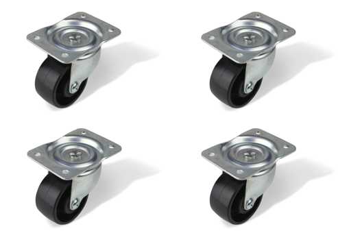 Rollensatz für Unterschrank IBIZA Lenkrollen ø65 mm