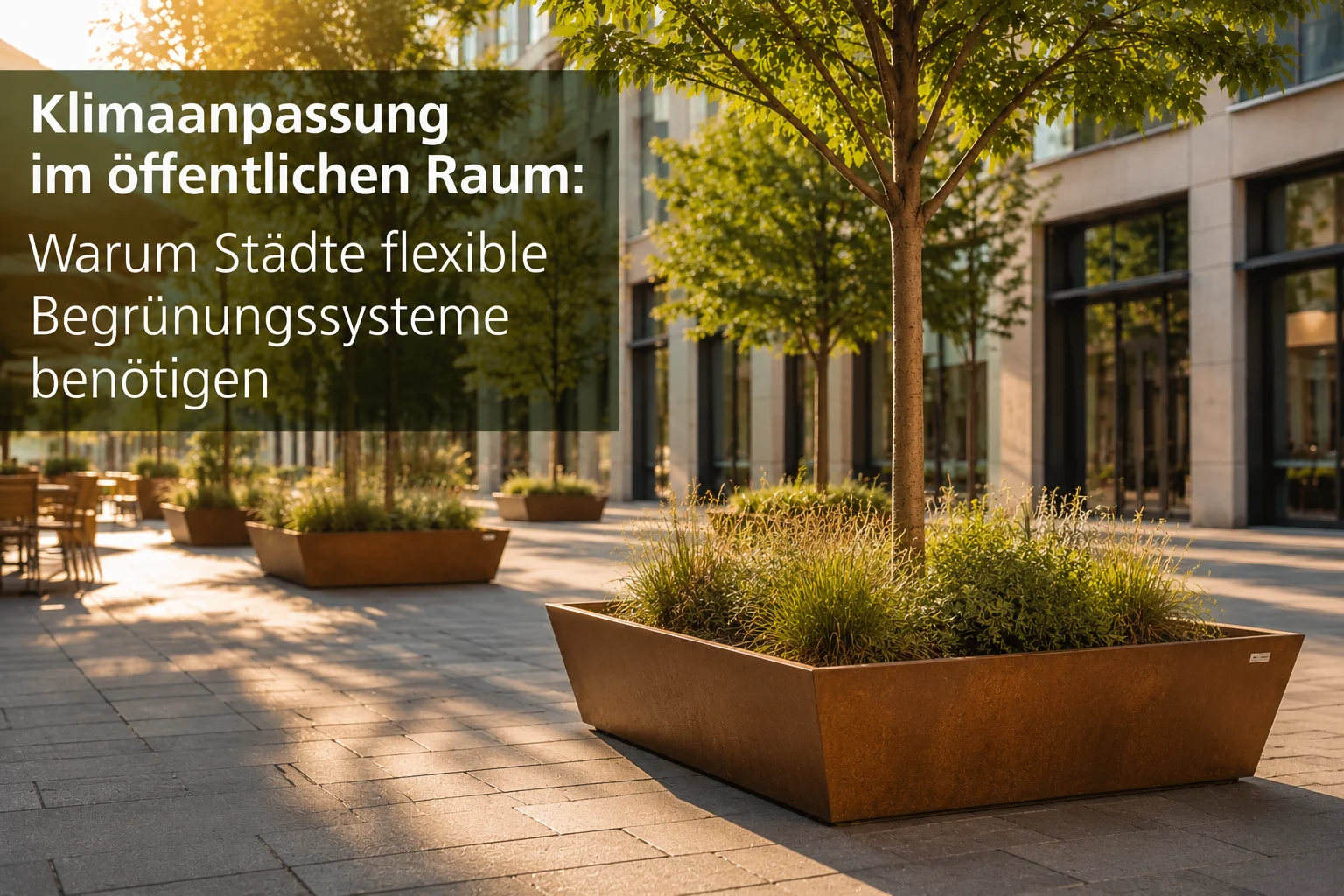 Klimaanpassung im öffentlichen Raum: Warum Städte flexible Begrünungssysteme benötigen