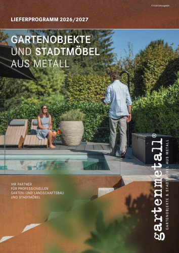 Deckblatt des aktuellen Katalogs von Gartenmetall (2026/2027)