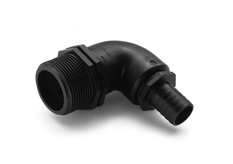 Anschlussadapter mit 90° Bogen für 1" Spiralschlauch