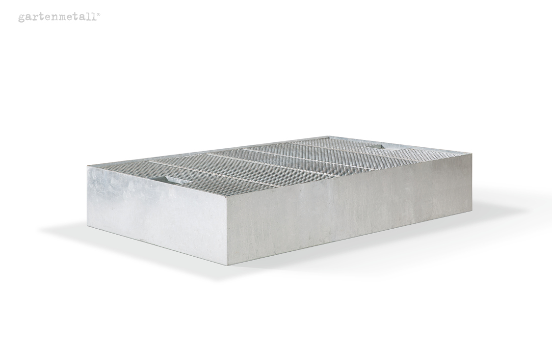 Wassersammelgefäß für Wasservorhang AQUA RAIN 400x2.460x1.460 mm